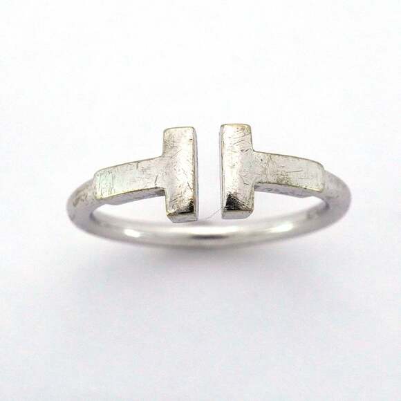 Tiffany T-wire ring, 18K white gold, size 9, for women - Picture 2 of 7